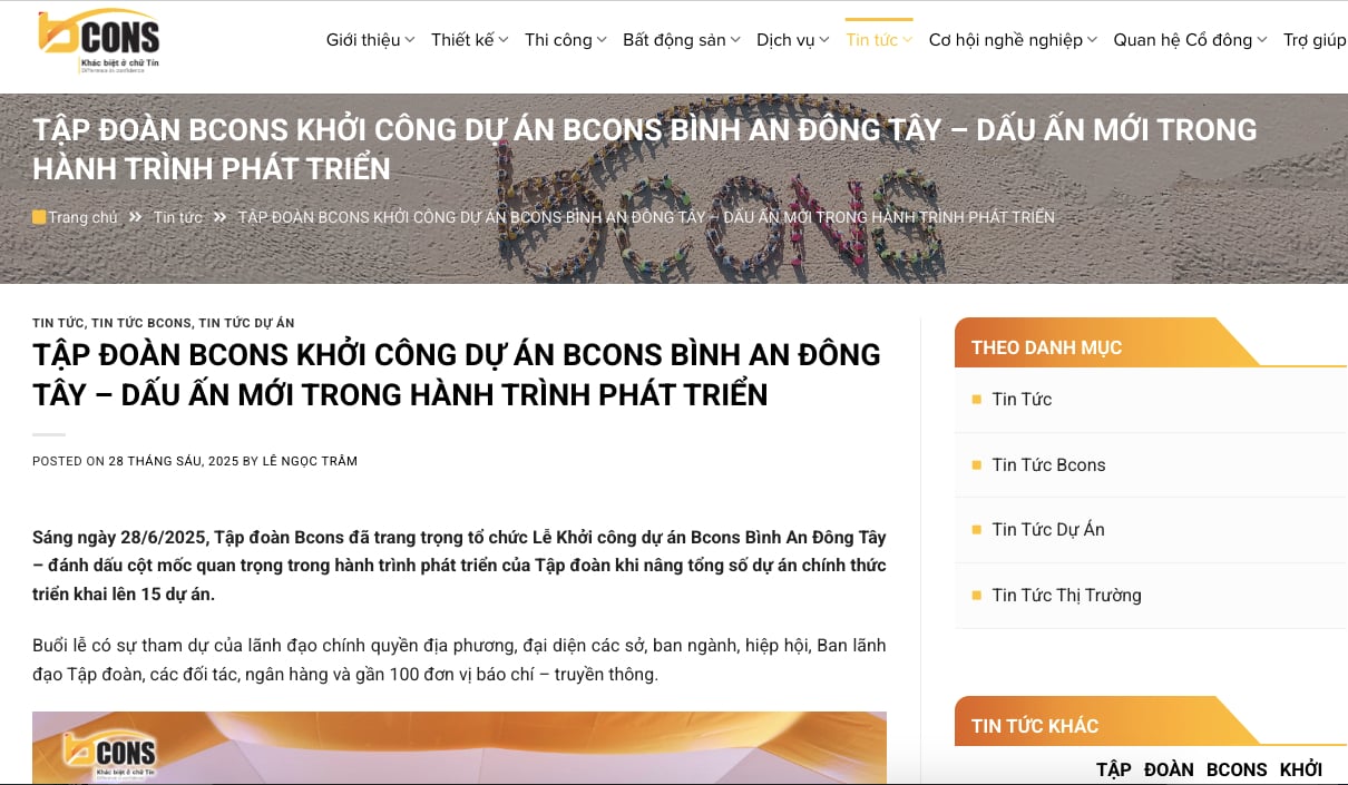 BCONS đổ vốn 6.500 tỷ đồng làm tổ hợp 1.800 căn hộ - Ảnh 1 BCONS đổ vốn 6.500 tỷ đồng làm tổ hợp 1.800 căn hộ - Ảnh 1