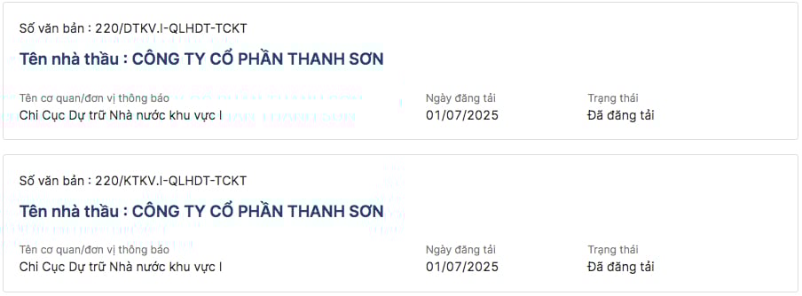 Công ty Thanh Sơn bị 'bêu tên' nhà thầu không đảm bảo uy tín. Ảnh chụp màn hình Công ty Thanh Sơn bị 'bêu tên' nhà thầu không đảm bảo uy tín. Ảnh chụp màn hình 