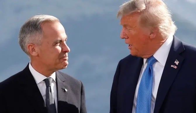 Thủ tướng Canada Mark Carney và Tổng thống Mỹ Donald Trump. Ảnh: Reuters. Thủ tướng Canada Mark Carney và Tổng thống Mỹ Donald Trump. Ảnh: Reuters.