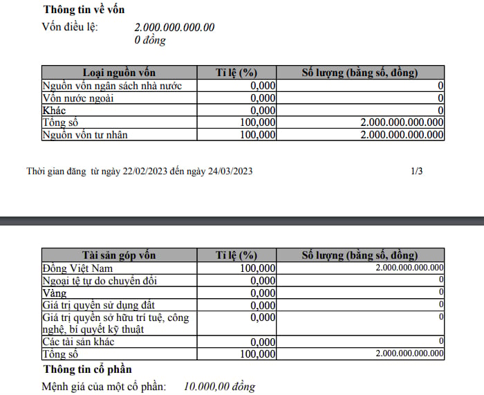 CTCP Đầu tư năng lượng Bình An có vốn điều lệ ban đầu 2.000 tỷ đồng. CTCP Đầu tư năng lượng Bình An có vốn điều lệ ban đầu 2.000 tỷ đồng.