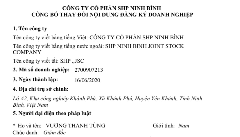 Số phận dự án 450 tỷ đồng của SHP Ninh Bình bị thanh tra điểm tên - Ảnh 2 Số phận dự án 450 tỷ đồng của SHP Ninh Bình bị thanh tra điểm tên - Ảnh 2