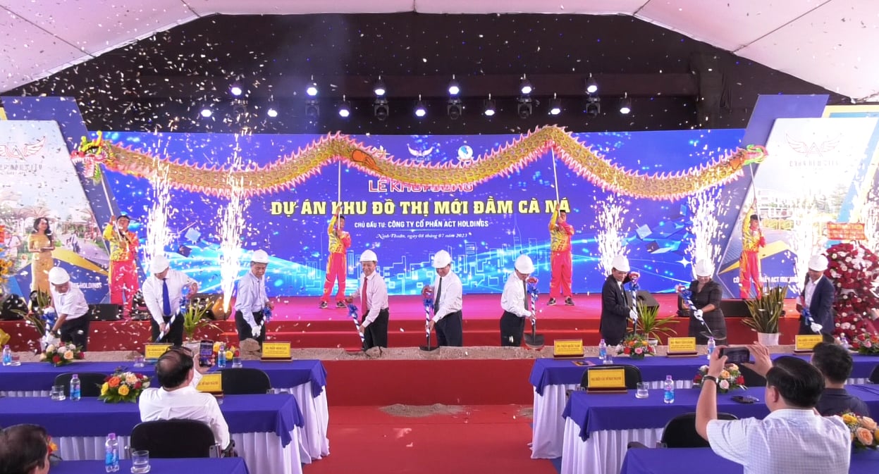 Sáng ngày 8/7/2023, Công ty Cổ phần ACT Holdings đã tổ chức lễ khởi công dự án Khu đô thị mới Đầm Cà Ná. Sáng ngày 8/7/2023, Công ty Cổ phần ACT Holdings đã tổ chức lễ khởi công dự án Khu đô thị mới Đầm Cà Ná.