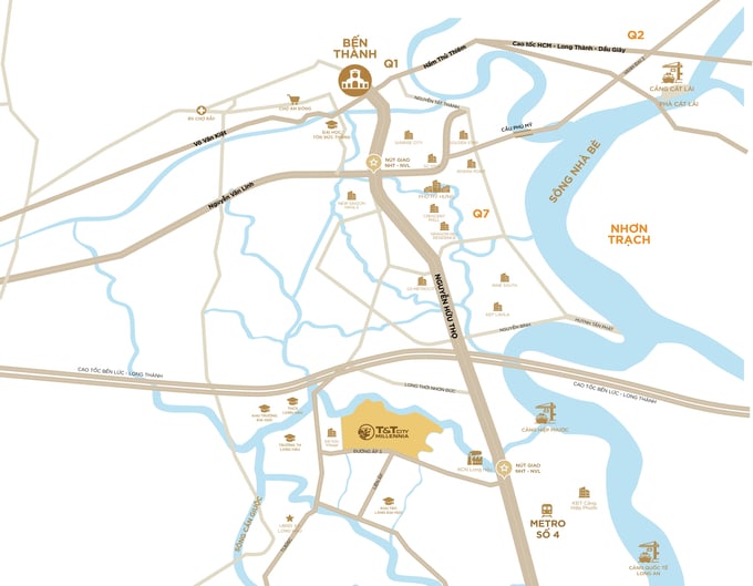 T&T City Millennia sở hữu vị trí đắc địa cùng lợi thế thừa hưởng từ hạ tầng tỷ đô phía Nam Sài Gòn. T&T City Millennia sở hữu vị trí đắc địa cùng lợi thế thừa hưởng từ hạ tầng tỷ đô phía Nam Sài Gòn.