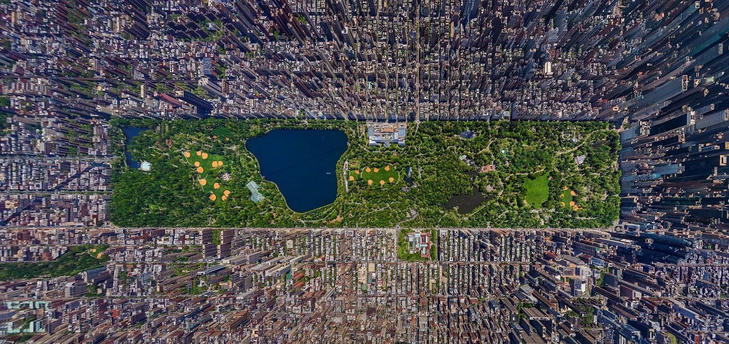 Toàn cảnh Central Park nhìn từ trên cao. Toàn cảnh Central Park nhìn từ trên cao. 