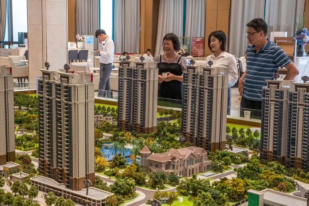 Phòng trưng bày của dự án nhà ở dân dụng Evergrande năm 2021. (Ảnh: Gilles Sabrié/The New York Times) Phòng trưng bày của dự án nhà ở dân dụng Evergrande năm 2021. (Ảnh: Gilles Sabrié/The New York Times)