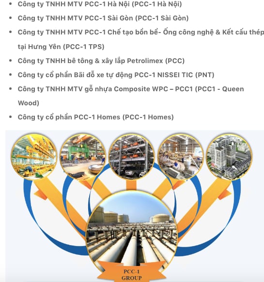 Hệ sinh thái của Công ty cổ phần Tập đoàn xây lắp 1 - Petrolimex. Hệ sinh thái của Công ty cổ phần Tập đoàn xây lắp 1 - Petrolimex.