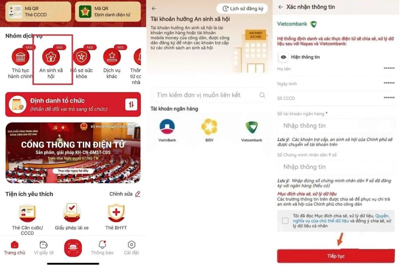Các bước đăng ký tài khoản an sinh xã hội trên VNeID Các bước đăng ký tài khoản an sinh xã hội trên VNeID 