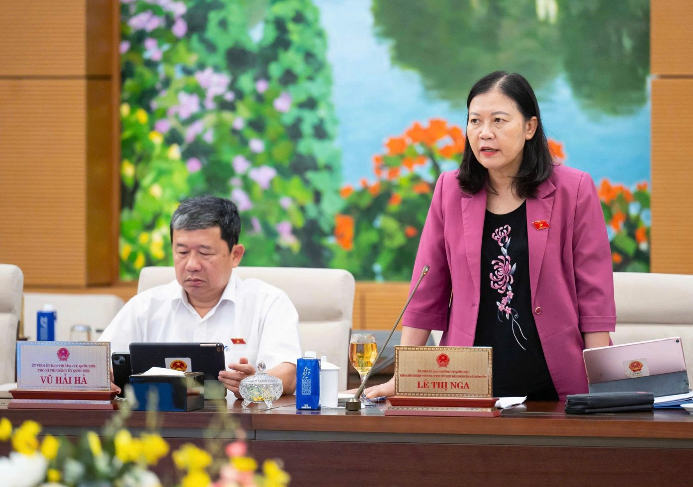Phó Chủ nhiệm Thường trực Ủy ban Dân nguyên và Giám sát Lê Thị Nga. Ảnh: Quốc hội Phó Chủ nhiệm Thường trực Ủy ban Dân nguyên và Giám sát Lê Thị Nga. Ảnh: Quốc hội