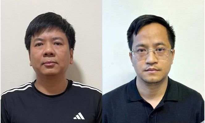 Hai bị can Nguyễn Ngọc Thủy (bên trái) và Đặng Văn Hiển trong vụ án. Hai bị can Nguyễn Ngọc Thủy (bên trái) và Đặng Văn Hiển trong vụ án.
