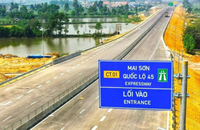 Cao tốc Mai Sơn - Quốc lộ 45 sẽ khánh thành vào ngày 29/4.