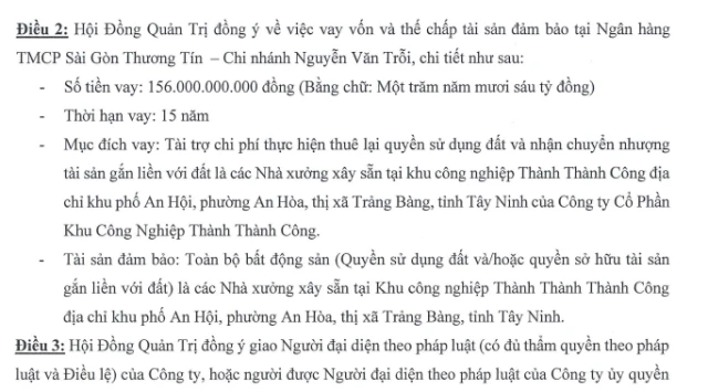 HĐQT CTCP Địa ốc S&agrave;i G&ograve;n Thương T&iacute;n (TTCLand) th&ocirc;ng qu kế hoạch vay vốn từ ng&acirc;n h&agrave;ng Sacombank