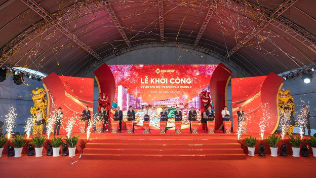 Lễ khởi c&ocirc;ng dự &aacute;n Khu đ&ocirc; thị Đường 3 Th&aacute;ng 2 tại phường 10 v&agrave; 11, Th&agrave;nh phố Vũng T&agrave;u (Ảnh: &Aacute;nh Dương) &nbsp;