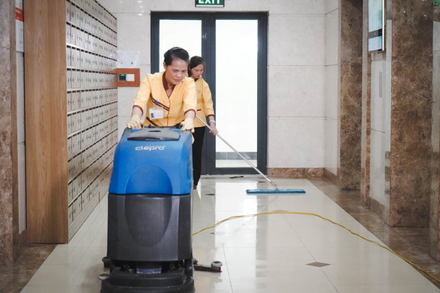 Hoạt động vệ sinh định kỳ tại một dự &aacute;n TNPM quản l&yacute; &nbsp;