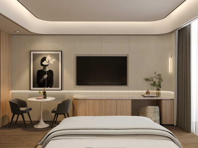 Căn hộ được b&agrave;n giao ti&ecirc;u chuẩn nội thất liền tường với t&ocirc;ng m&agrave;u trầm chủ đạo v&agrave; chất liệu cao cấp. (Ảnh minh họa căn hộ: Sun Property) &nbsp;
