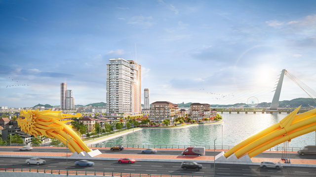 The RiO cận kề b&ecirc;n s&ocirc;ng H&agrave;n v&agrave; Cầu Rồng - Ảnh phối cảnh minh họa Sun Property &nbsp;