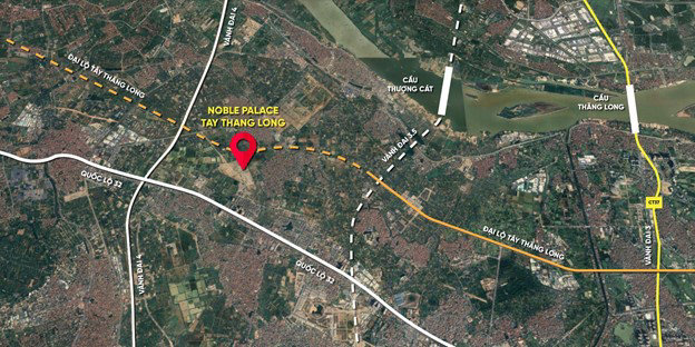 Nằm ngay s&aacute;t đại lộ T&acirc;y Thăng Long, dự &aacute;n Noble Palace Tay Thang Long của Sunshine Group l&agrave; một trong những dự &aacute;n được hưởng lợi nhiều nhất với thời gian di chuyển từ dự &aacute;n đến T&acirc;y Hồ chỉ c&ograve;n 15 ph&uacute;t &nbsp;