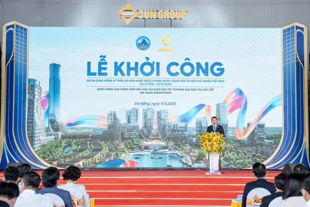 &Ocirc;ng Hồ Kỳ Minh, Ph&oacute; Chủ tịch Thường trực UBND th&agrave;nh phố Đ&agrave; Nẵng ph&aacute;t biểu tại Lễ khởi c&ocirc;ng si&ecirc;u dự &aacute;n &ldquo;Khu C&ocirc;ng vi&ecirc;n văn h&oacute;a vui chơi giải tr&iacute;, thương mại dịch vụ cao cấp&rdquo;. &nbsp;