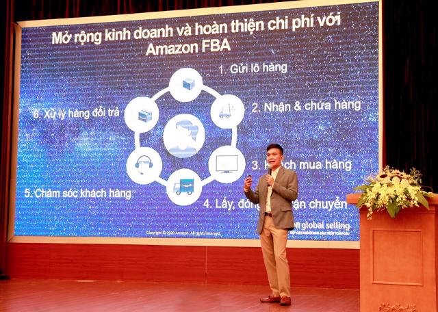 &Ocirc;ng Trần Xu&acirc;n Thủy, Gi&aacute;m đốc Amazon Global Selling Việt Nam chia sẻ về những cơ hội xuất khẩu trực tuyến th&ocirc;ng qua nền tảng Amazon. &nbsp;