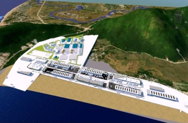 Bản vẽ 3D quy hoạch Trung t&acirc;m logistics KKT Vũng &Aacute;ng, tỷ lệ 1/500, do C&ocirc;ng ty CP tư vấn thiết kế cảng - kỹ thuật biển khảo s&aacute;t, lập quy hoạch. &nbsp;