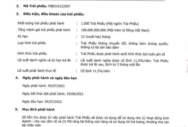 C&ocirc;ng bố th&ocirc;ng tin về kết quả ph&aacute;t h&agrave;nh tr&aacute;i phiếu ri&ecirc;ng lẻ của F88. &nbsp;