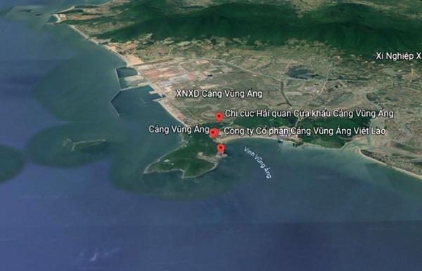 Khu vực Vũng &Aacute;ng - Sơn Dương c&oacute; rất nhiều điều kiện thuận lợi để đầu tư (ảnh Google Earth).