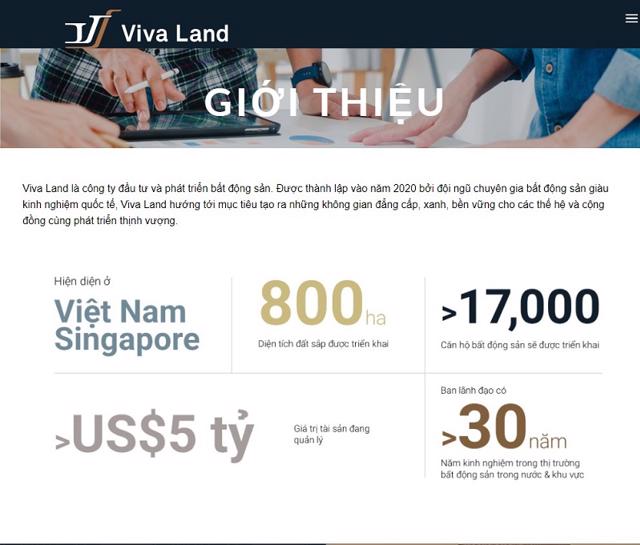 Viva Land tự giới thiệu tr&ecirc;n trang chủ Vivaland.com. &nbsp;