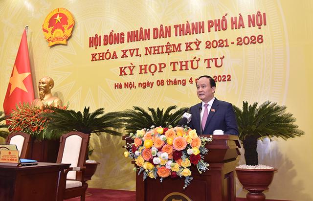 Chủ tịch HĐND TP Nguyễn Ngọc Tuấn ph&aacute;t biểu bế mạc kỳ họp. &nbsp;