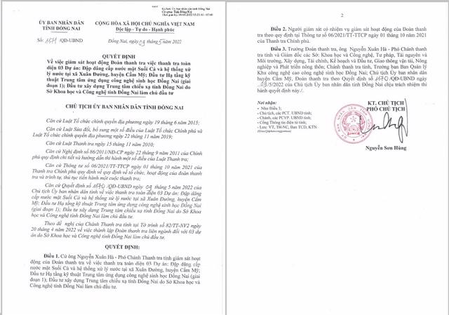 Quyết định số 1171/QĐ-UBND của UBND tỉnh Đồng Nai. &nbsp;