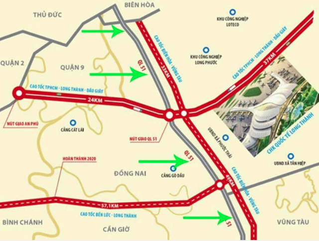 Bản đồ quy hoạch tuyến đường cao tốc Bi&ecirc;n H&ograve;a &ndash; Vũng T&agrave;u &nbsp;