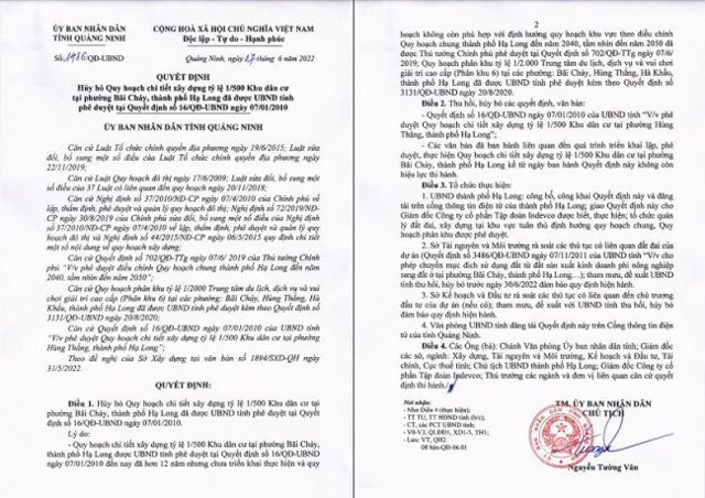 Quyết định số 1486/QĐ-UBND, ng&agrave;y 07/6/2022 của UBND tỉnh Quảng Ninh. &nbsp;