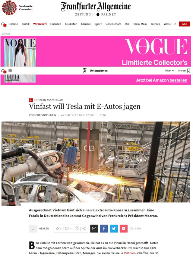 Nhật báo Đức: VinFast muốn chạy đua cùng Tesla - Ảnh 1