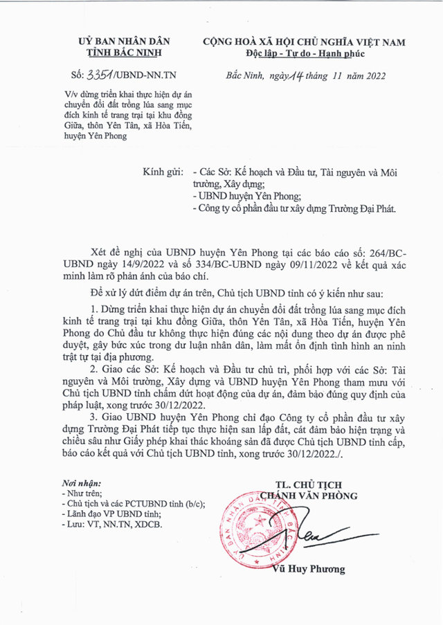 Dự án kinh tế trang trại và VAC tại huyện Yên Phong vì sao bị dừng? - Ảnh 3