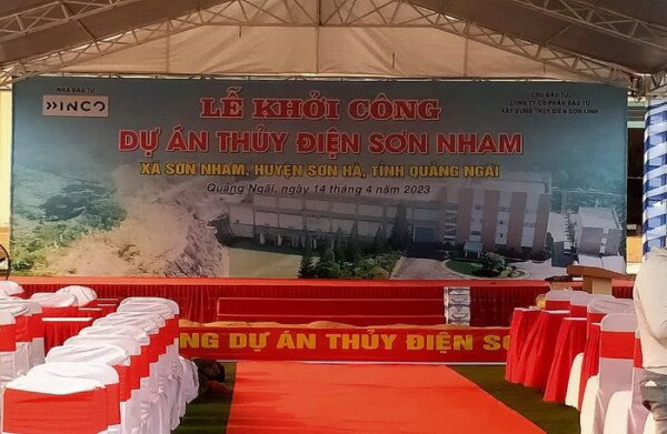 Một đơn vị giả danh Công ty cổ phần đầu tư xây dựng thủy điện Sơn Linh để làm lễ khởi công dự án thủy điện Sơn Nham.
