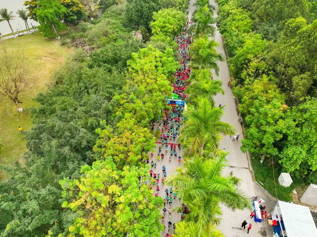 Thiên nhiên xanh hút mắt ở giải chạy Ecopark Marathon 2023 - Ảnh 2