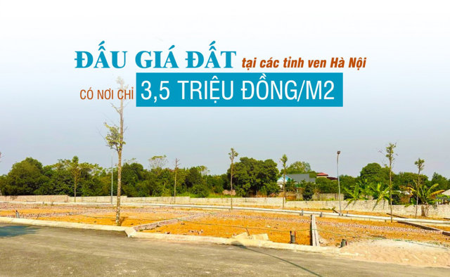 Đấu giá đất tại các tỉnh ven Hà Nội: Có nơi chỉ 3,5 triệu đồng/m2 - Ảnh 1