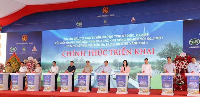 Thủ tướng Phạm Minh Chính: Nhấn nút khởi công dự án đầu tư các tuyến đường tỉnh Bắc Ninh - Ảnh 1