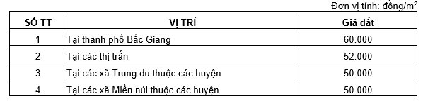 Cập nhật bảng giá đất tại Bắc Giang mới nhất tháng 9/2023 - Ảnh 2