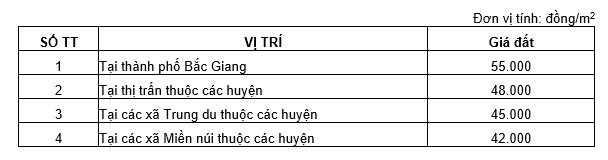 Cập nhật bảng giá đất tại Bắc Giang mới nhất tháng 9/2023 - Ảnh 3