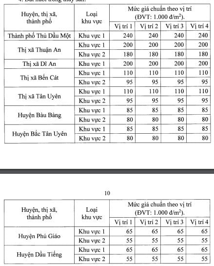 Cập nhật bảng giá đất tại tỉnh Bình Dương mới nhất tháng 9/2023 - Ảnh 3