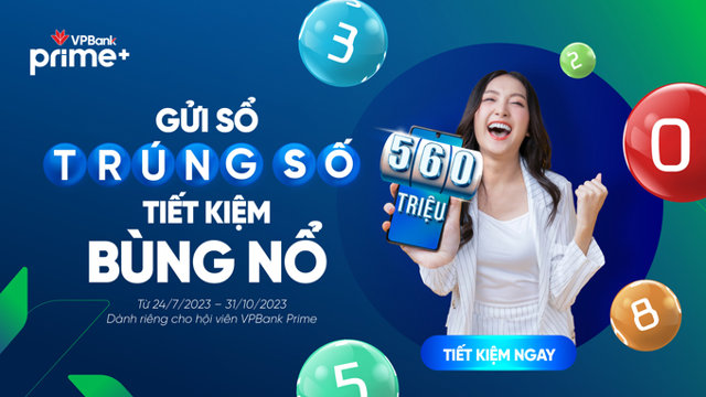 Nhiều ưu đãi “khủng” dành cho khách hàng VPBank Prime gửi tiết kiệm trực tuyến - Ảnh 1