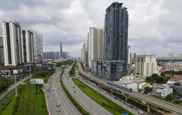 C&aacute;c căn hộ chung cư "mọc l&ecirc;n như nấm" quanh tuyến metro số 1