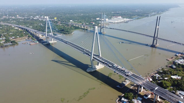 Cầu Mỹ Thuận 2 - c&acirc;y cầu đắt nhất tr&ecirc;n tuyến cao tốc Bắc Nam &nbsp;