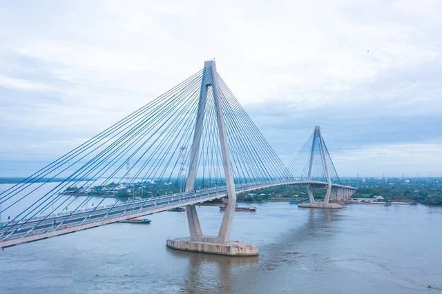 Cầu Mỹ Thuận 2 c&oacute; tổng chiều d&agrave;i 6,61km, tổng mức đầu tư hơn 5.000 tỷ &nbsp;