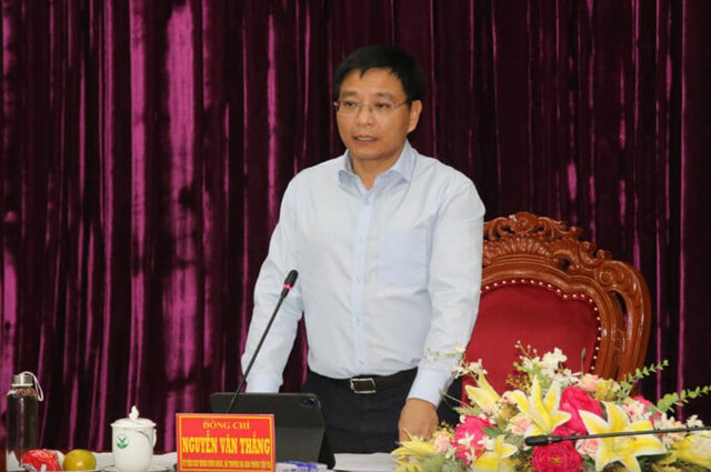 Bộ trưởng Bộ Giao th&ocirc;ng Vận tải Nguyễn Văn Thắng ph&aacute;t biểu tại buổi gặp mặt