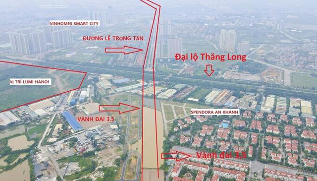 Vị tr&iacute; dự &aacute;n Lumi Hanoi&nbsp; &nbsp;