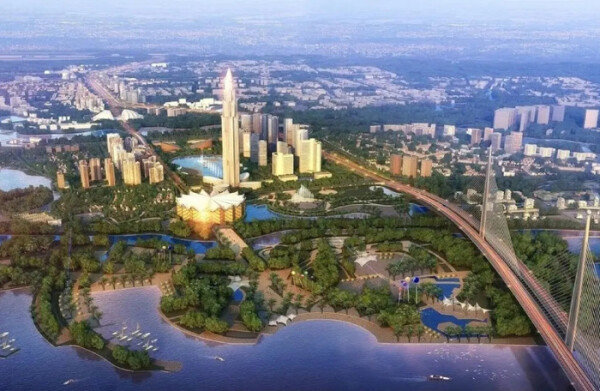 Hình ảnh mô phỏng Tháp tài chính - dự án Thành phố Thông minh tỷ USD tại Hà Nội.