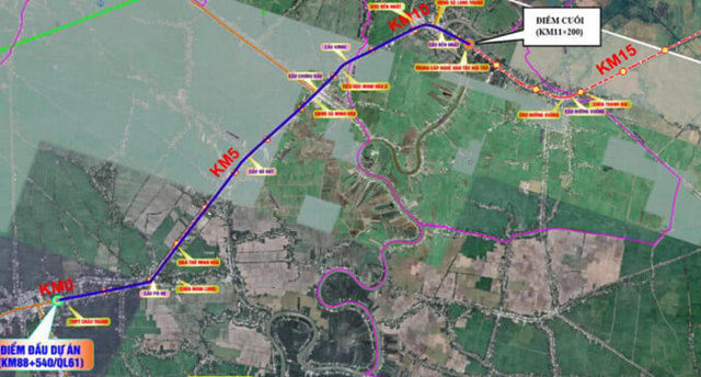 Bản đồ tuyến đường Hồ Ch&iacute; Minh đi qua c&aacute;c tỉnh miền T&acirc;y &nbsp;