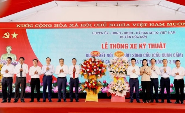 Thông xe tuyến đường gần 200 tỉ đồng kết nối Hà Nội với Bắc Giang - Ảnh 1