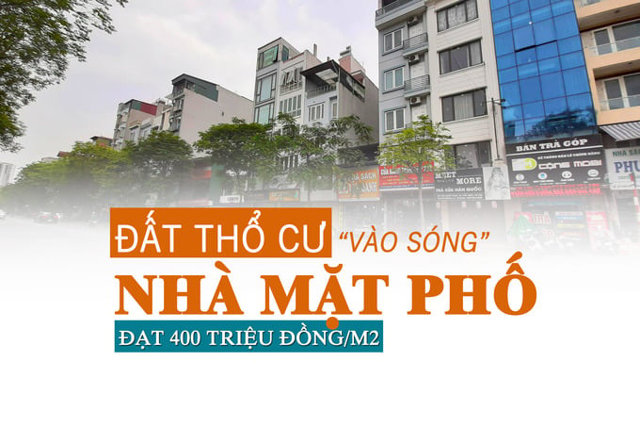 Đất thổ cư “vào sóng”, nhà mặt phố đạt 400 triệu đồng/m2 - Ảnh 1