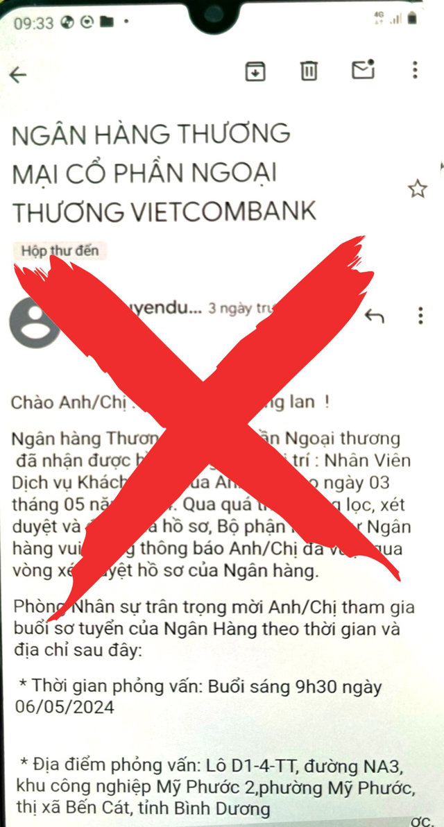 Vietcombank cảnh báo đối tượng mạo danh ngân hàng lừa đảo, chiếm đoạt tài sản - Ảnh 1